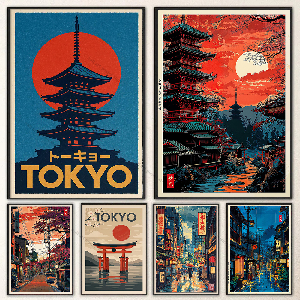 Rainy Tokyo Japanese Woodblock - Japanese Lifestyle Anime recensione e prezzo